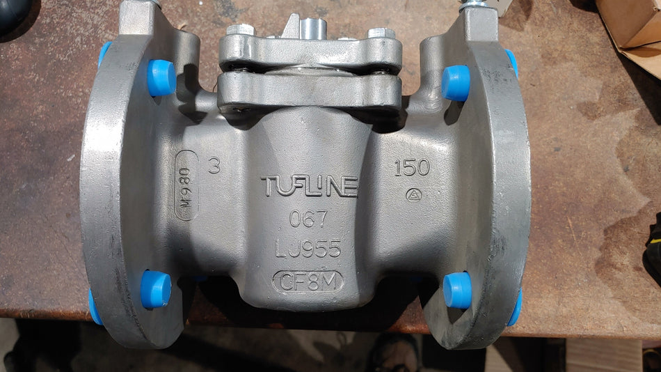 TUFLINE LJ955 067 CF8M 150 3"  Sleeved Plug Valve