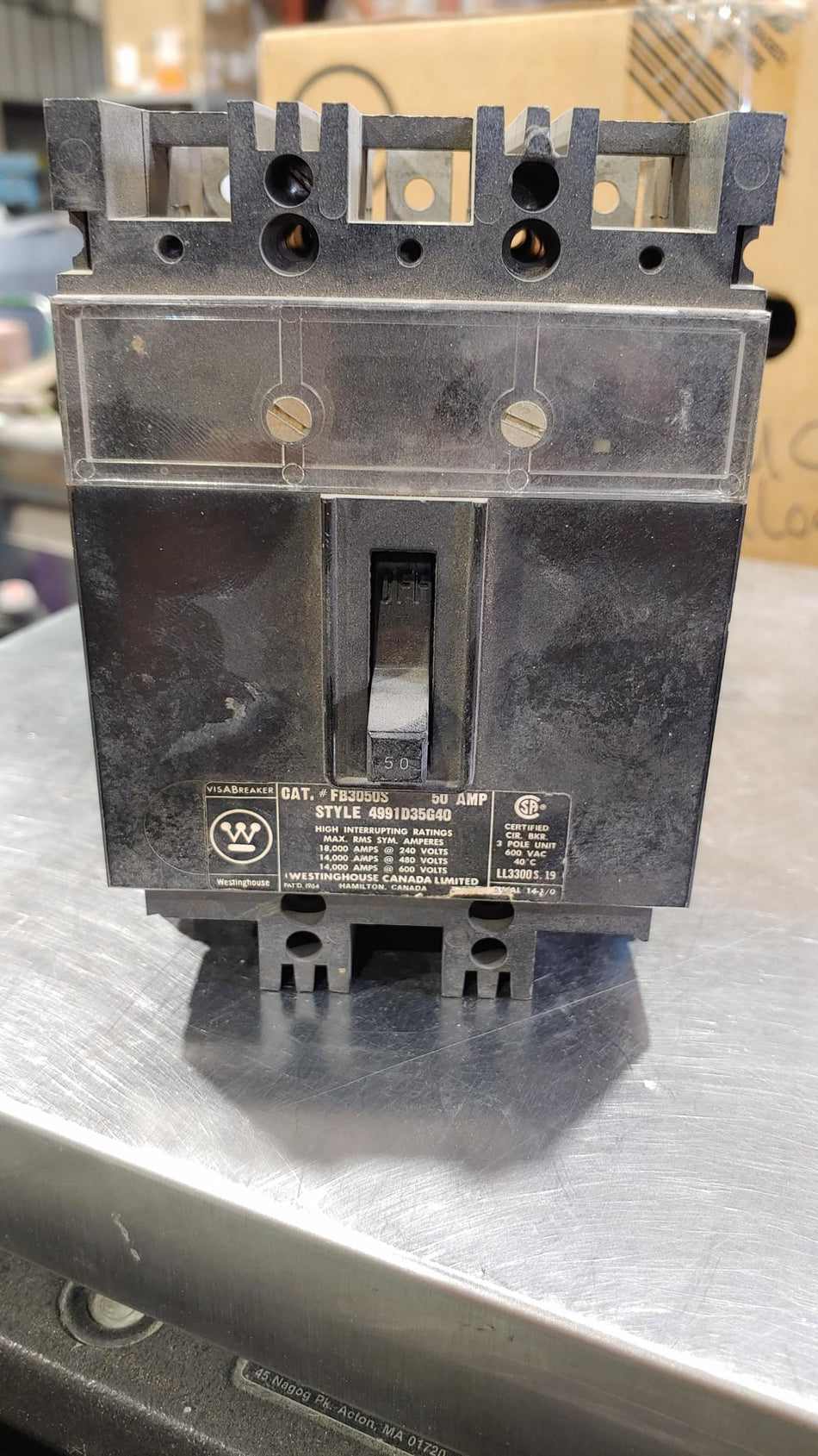 Westinghouse FB3050S 50A Breaker (used)