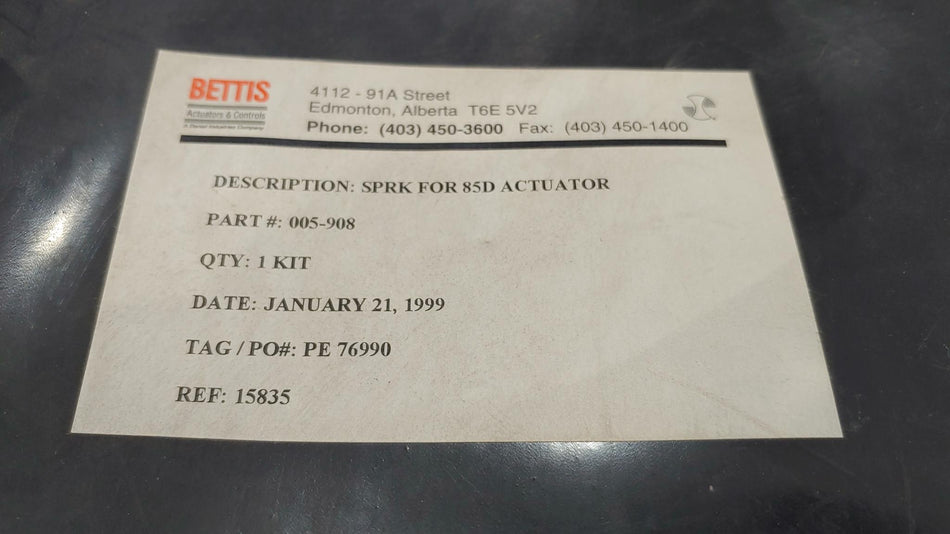 Actuator Repair Kit  #005-908 SPRK-85D