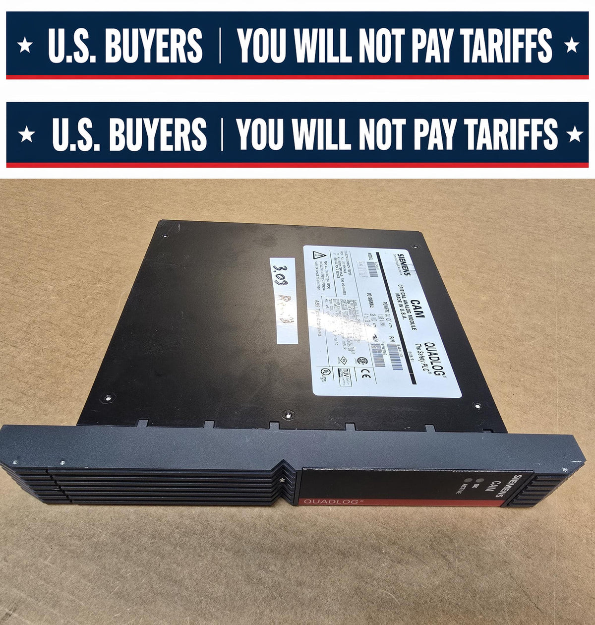 Siemens QLCAMAAN QUADLOG CAM Critical Analog Module 16404-1/3 (Used)