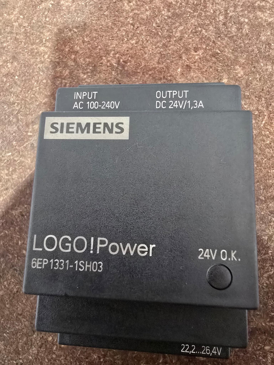 SIEMENS 6EP1331-1SH03 LOGO!Power Input AC100/240V Output DC24V/1.3A (USED)