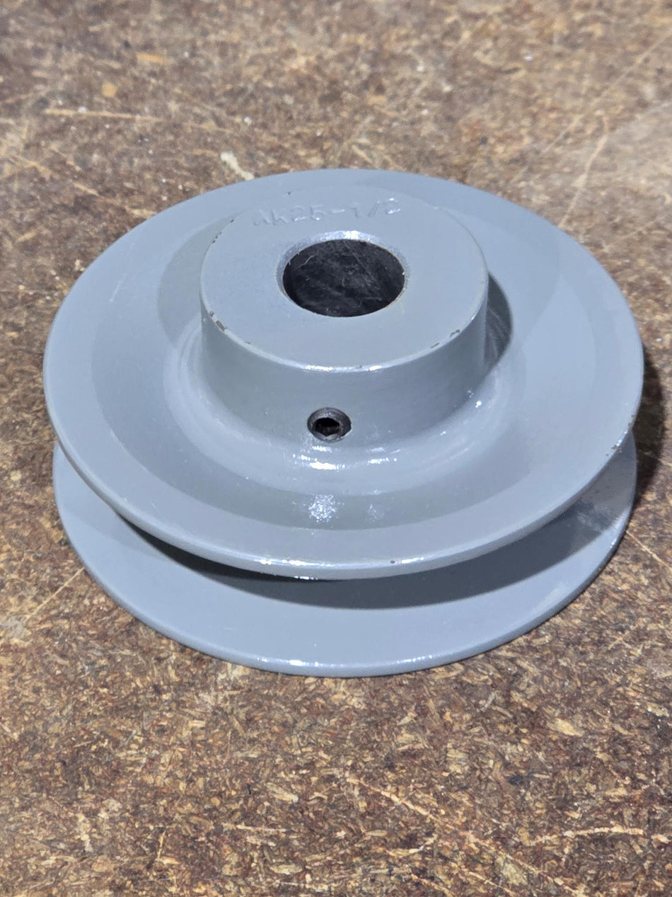 AK25X1/2 Pulley 2.5" X 1/2" Single Groove Fixed Bore "A" Pulley