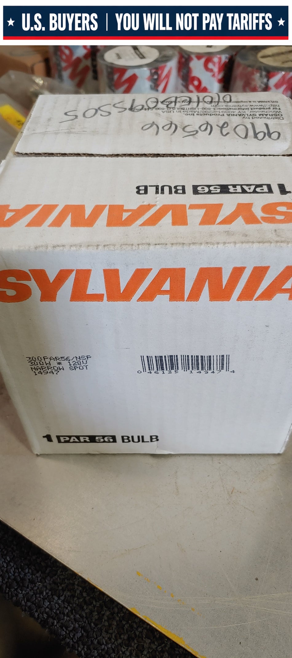 Sylvania 14947 - 300PAR56/NSP 120V Narrow Spot Light Bulb