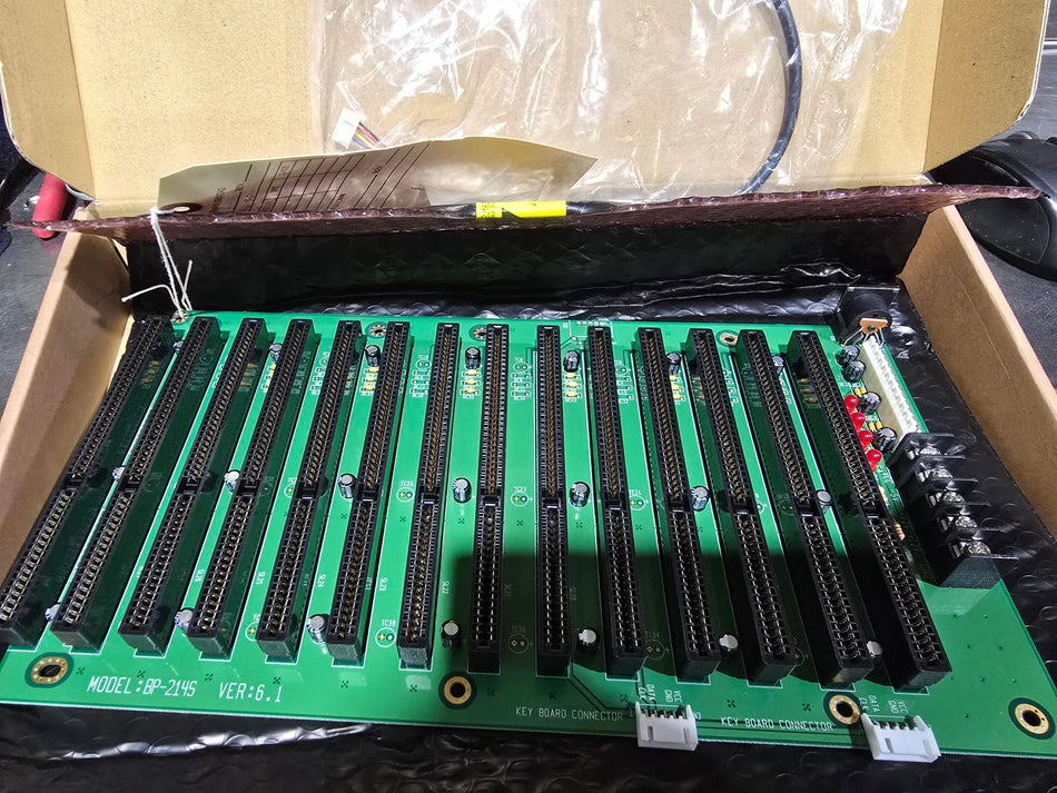 Robicon Siemens A1A363628.00M TF-BP-214SI-V61-C02 Rack Mount ISA 14-Slot Backplane, RJD:363628.000, REV:6.1 (New In Open Box )