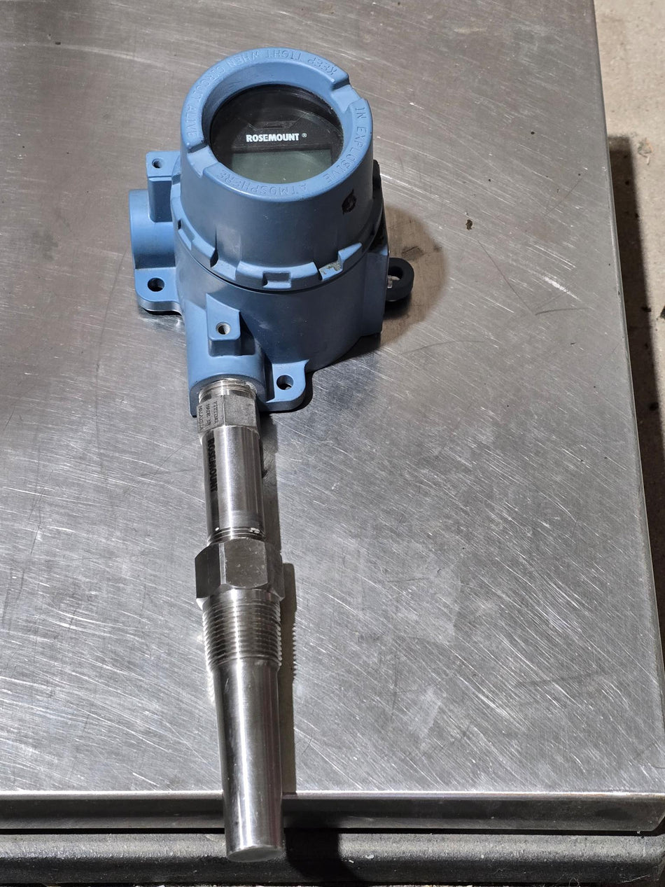 ROSEMOUNT  MODEL:644 TEMPERATURE ASSEMBLY SENSOR WITH DIGITAL DISPLAY P/N: 644HAK6J6M5F6 (USED)