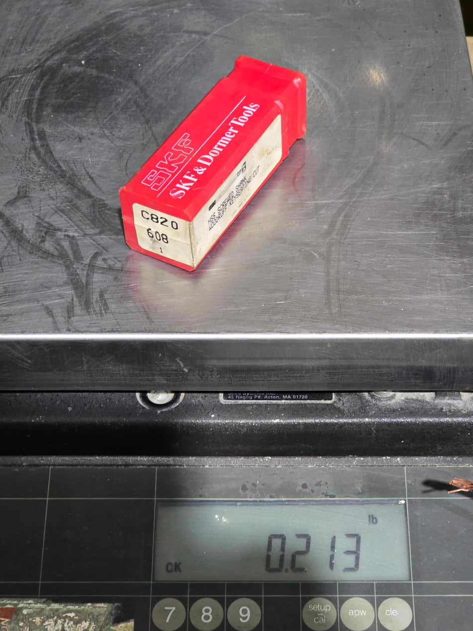 SKF C820 608 keyseating cutter HSS Screwed Shank 1" x 3/16"