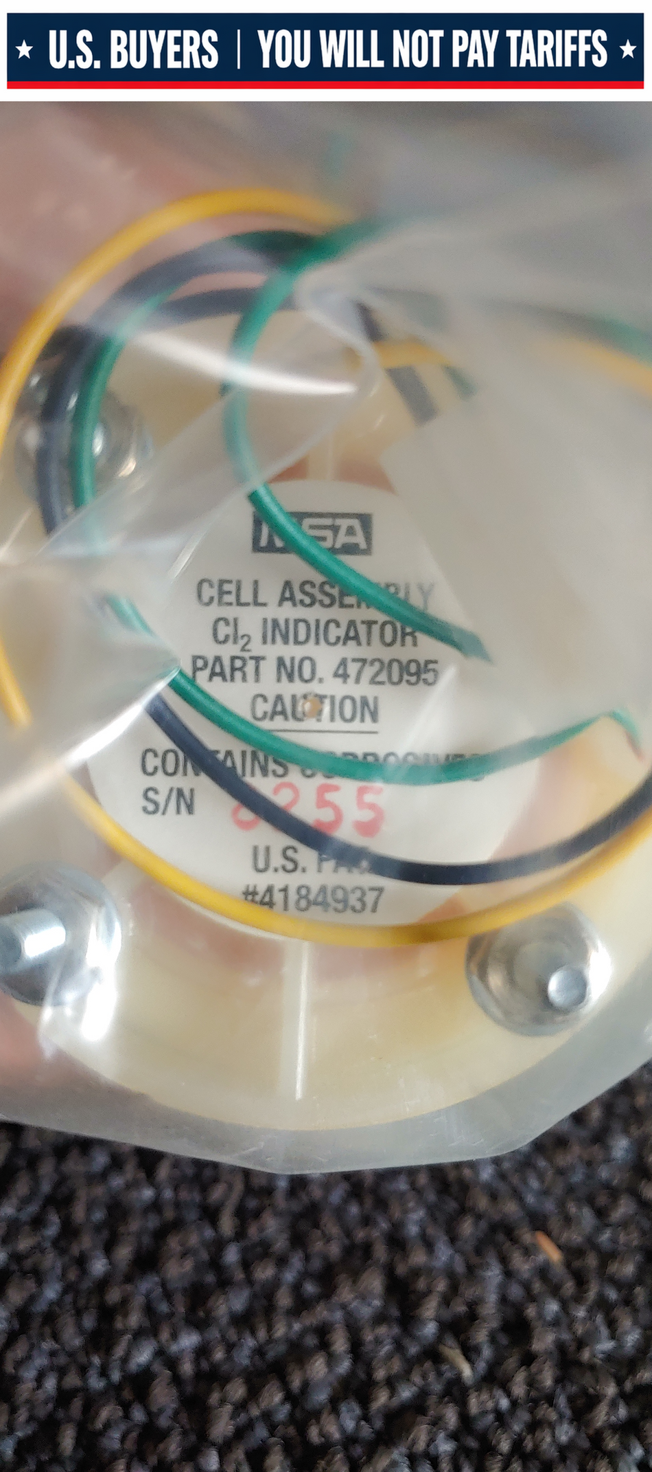 MSA 472095 Cell Assembly: permanent chlorine