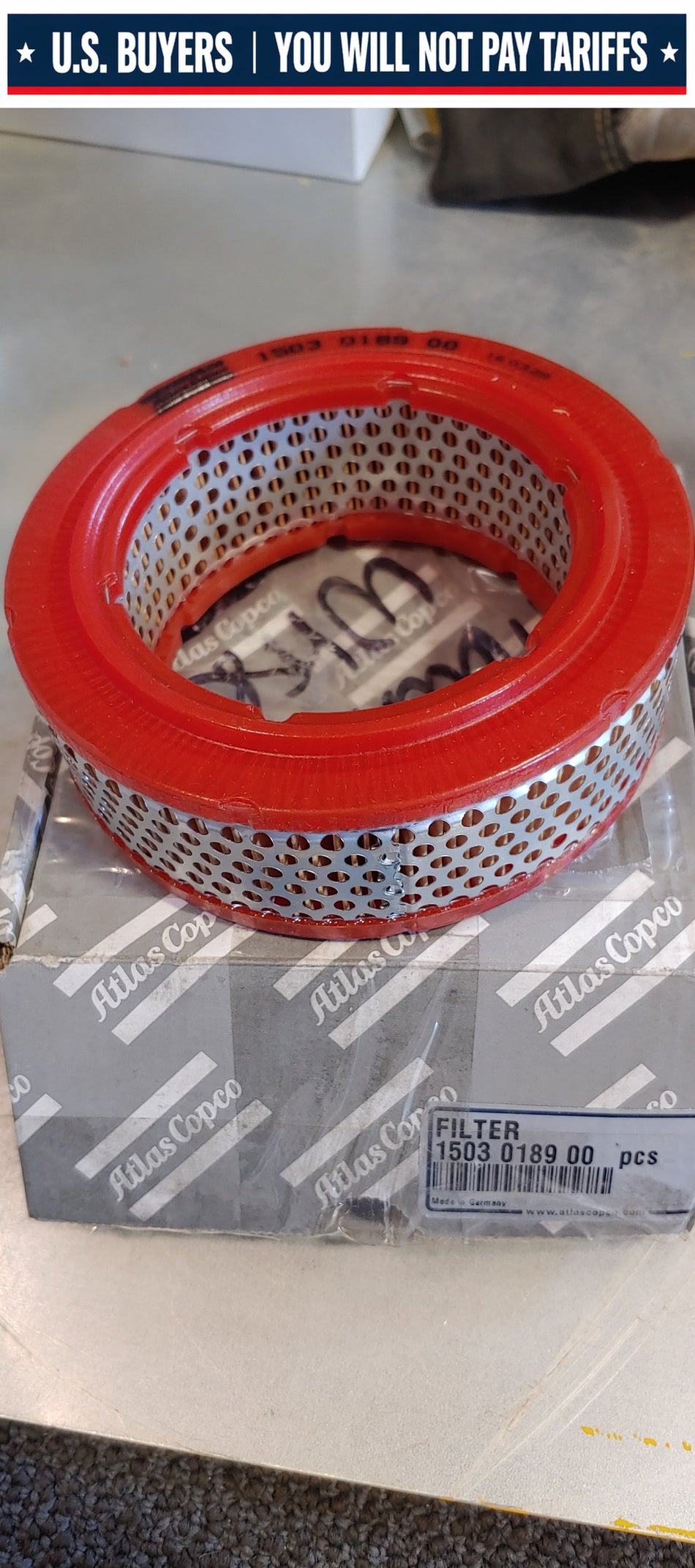 Atlas Copco 1503 0189 00 Air Filter