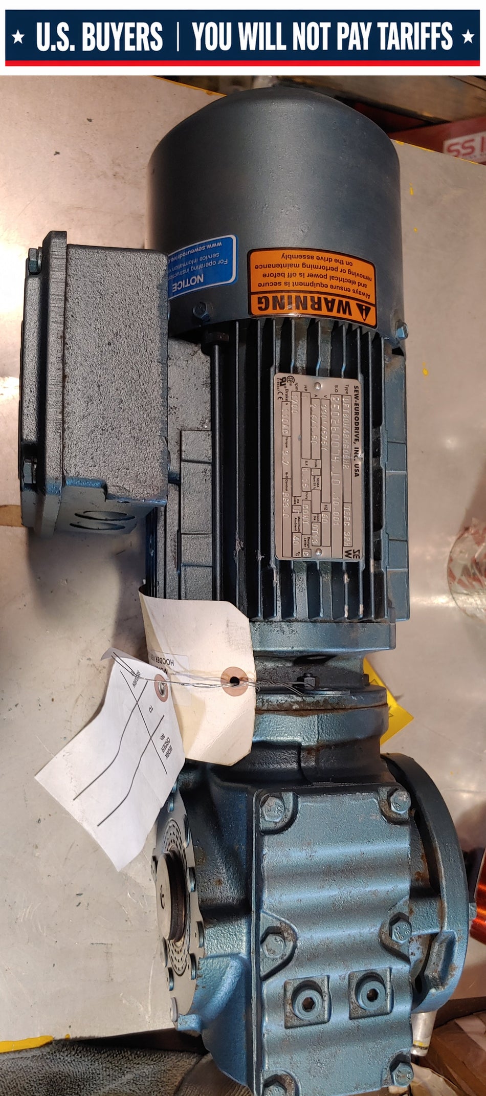 SEW Eurodrive 1Hp 330/575Y 1700rpm TEFC Brake 110AC DFT80N48M605HR