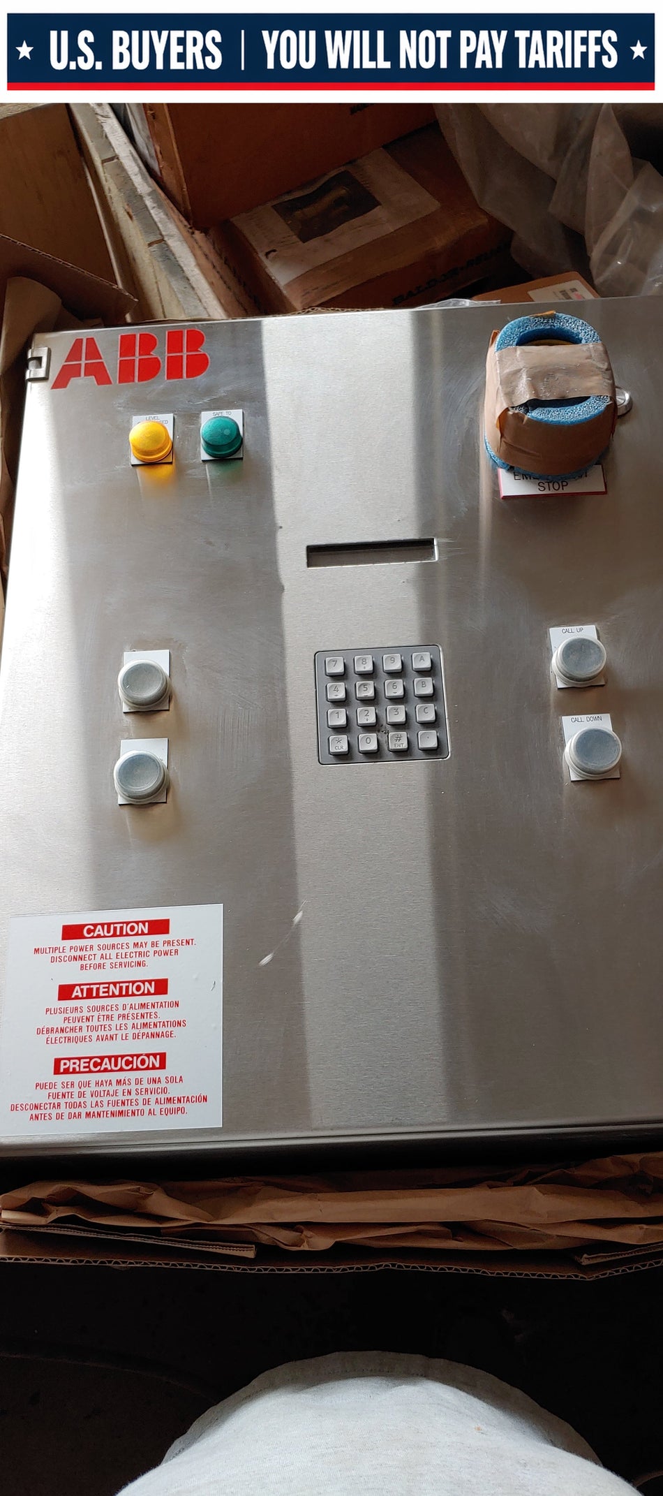 ABB Box Cage Hoist Control Box 120v New Never installed