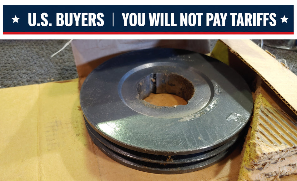 Dodge 2/3V6.5 VT-1610 112197 Bushing Bore V-Belt Pulley - 3V Belt Section, 2 Groove, 6.45 in Pitch Dia., 6.50 in O.D., Taper Lock Bushed, 1610 Series Bushing, Cast Iron Material