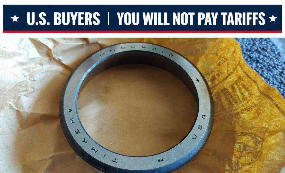 Timken HM804810 Tapered Roller Bearing Cup - Single Cup, 3.7500 in OD, 0.9063 in Width, Chrome Steel, Non-Flanged Cup