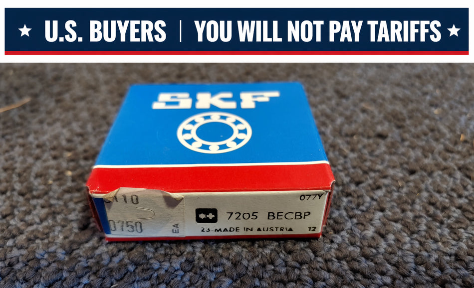 SKF 7205 BECBP Angular Contact Bearing - 25 mm Bore, 52 mm OD, 15 mm Width, Open, 40 ° Contact Angle