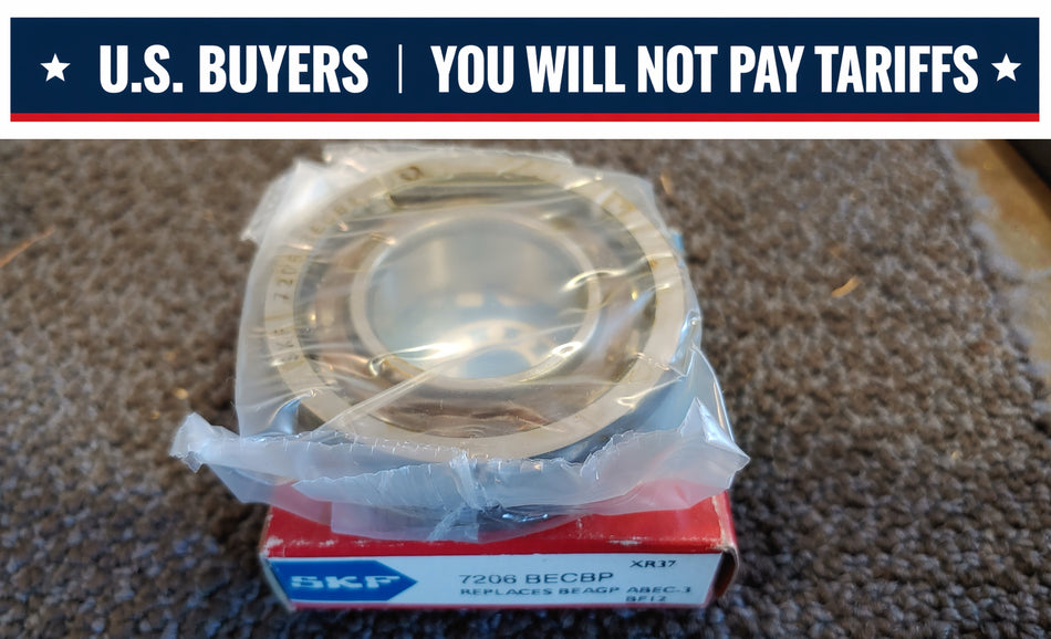 SKF 7206 BECBP Angular Contact Bearing - 30 mm Bore, 62 mm OD, 16 mm Width, Open, 40 ° Contact Angle