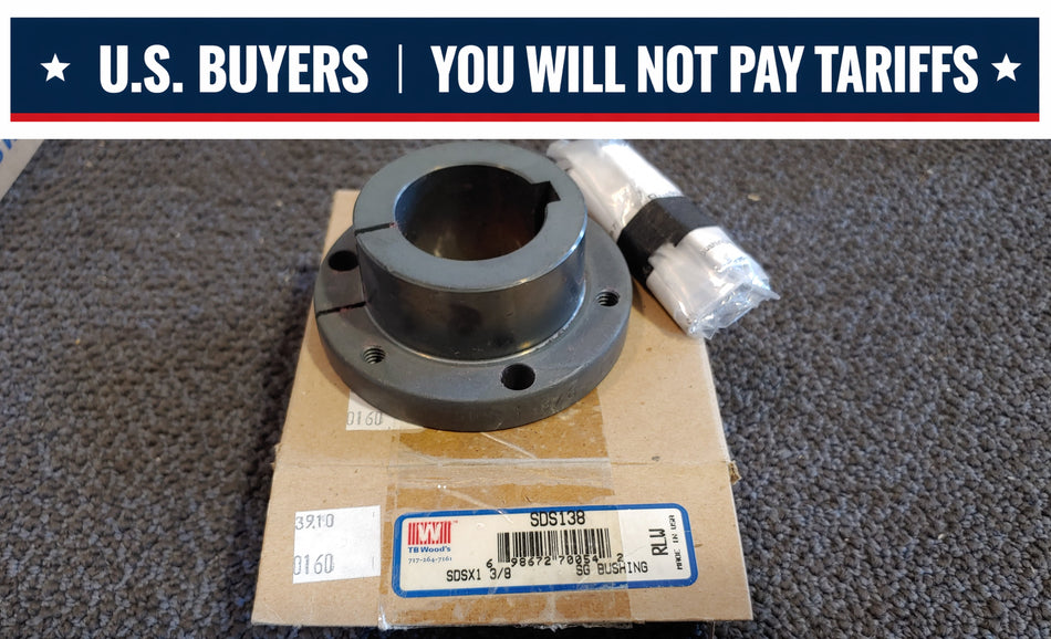 TB Woods SDS138 Quick Disconnect Bushing - SDS Bushing, 1.3750 in Bore, 3.1875 in Flg OD, 1.3125 in LTB