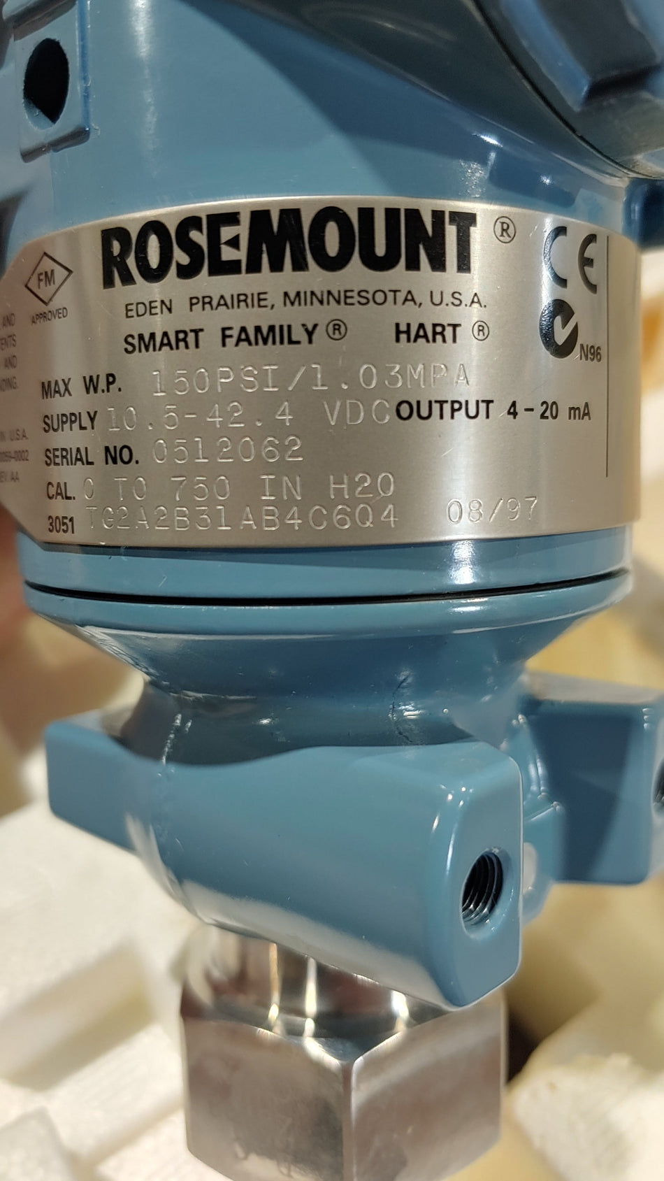 Rosemount Pressure Transmitter 3051TG2A2B31AB4C6Q4