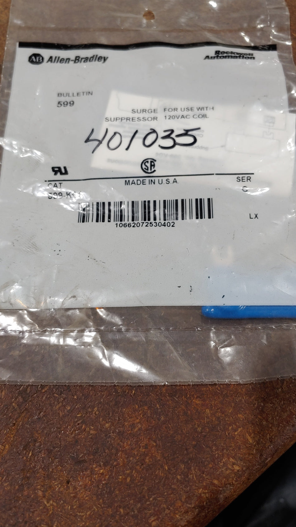 Lot of 7  599-K04 SURGE SUPPRESSOR 120 VAC Ser:C