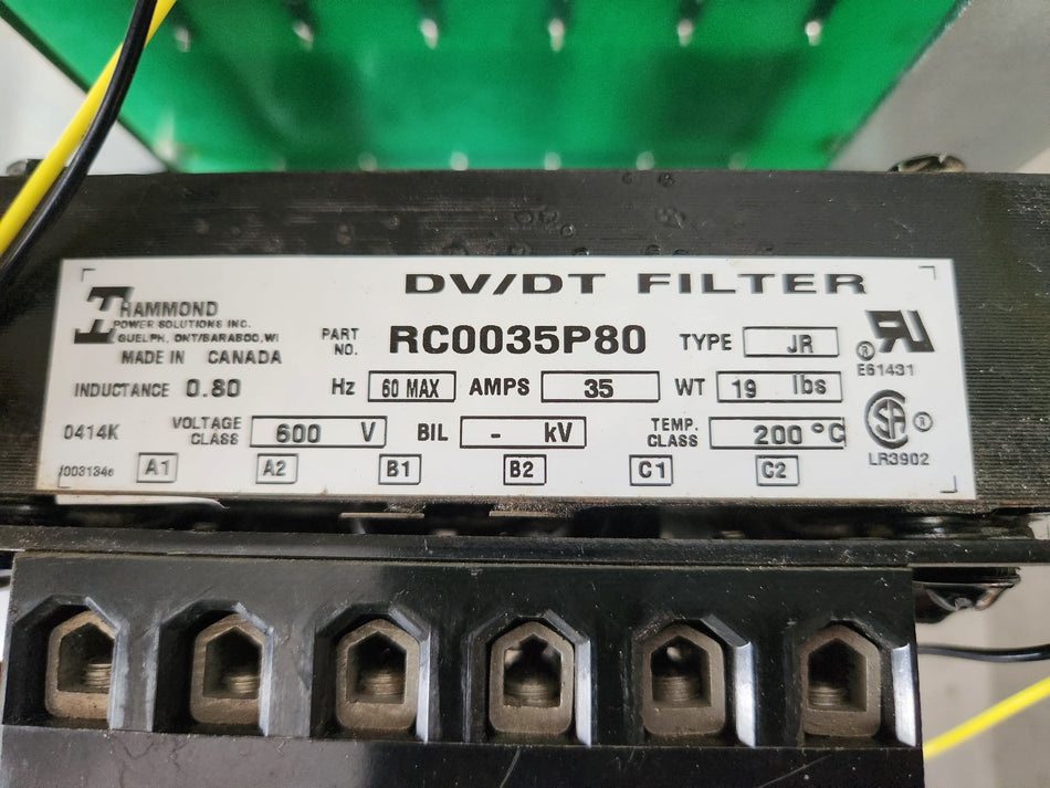 Hammond DV/DT Filter - RC0035P80 - 600V - 35 Amps