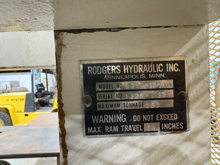 Rodgers Hydraulic 150 Ton Hydraulic Press