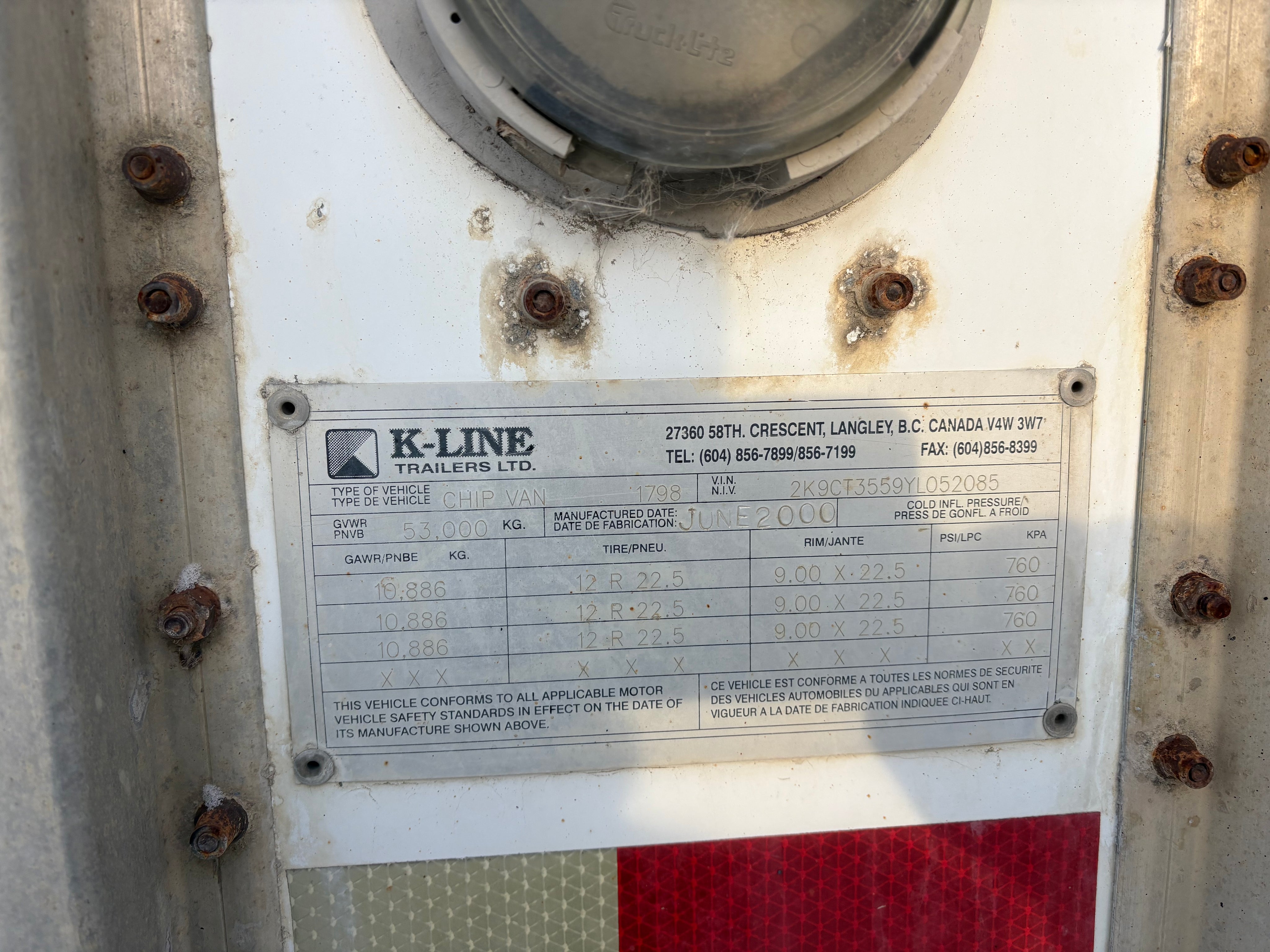 K-Line Chip Van Trailer