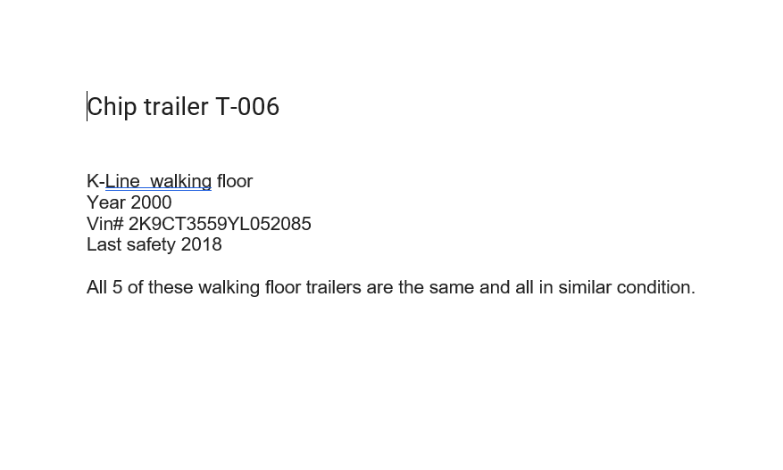 K-Line Chip Van Trailer