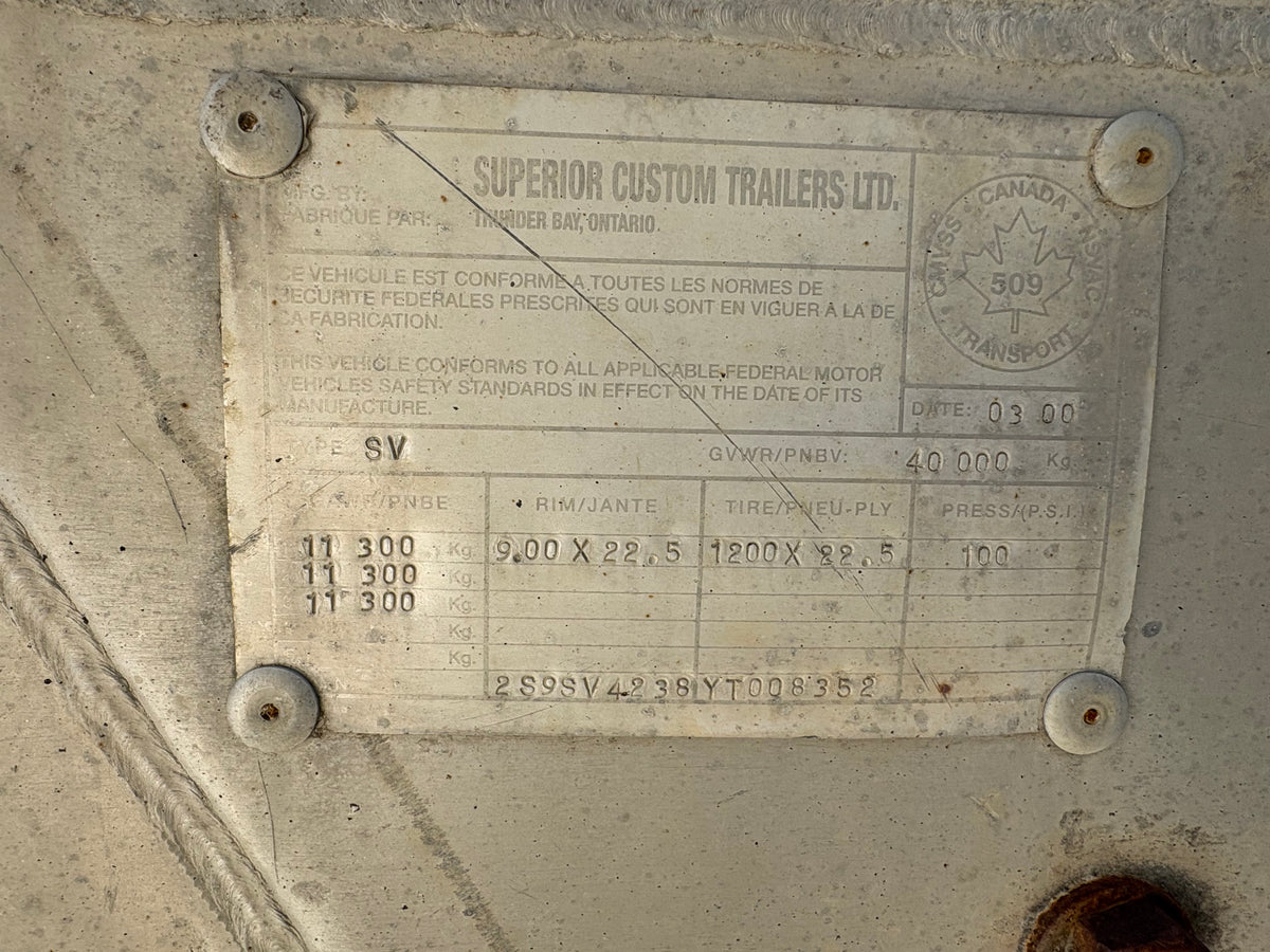 Superior Custom Trailers Bottom Dump Aluminum Chip Trailer T-014