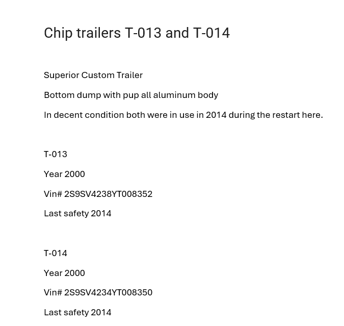 Superior Custom Trailers Bottom Dump Aluminum Chip Trailer T-014