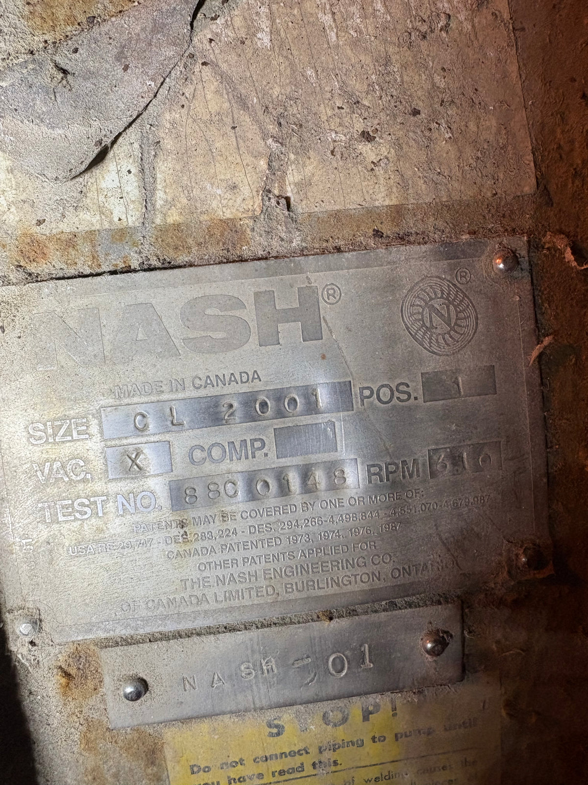 Nash CL 2001 Liquid Ring Vacuum Pump