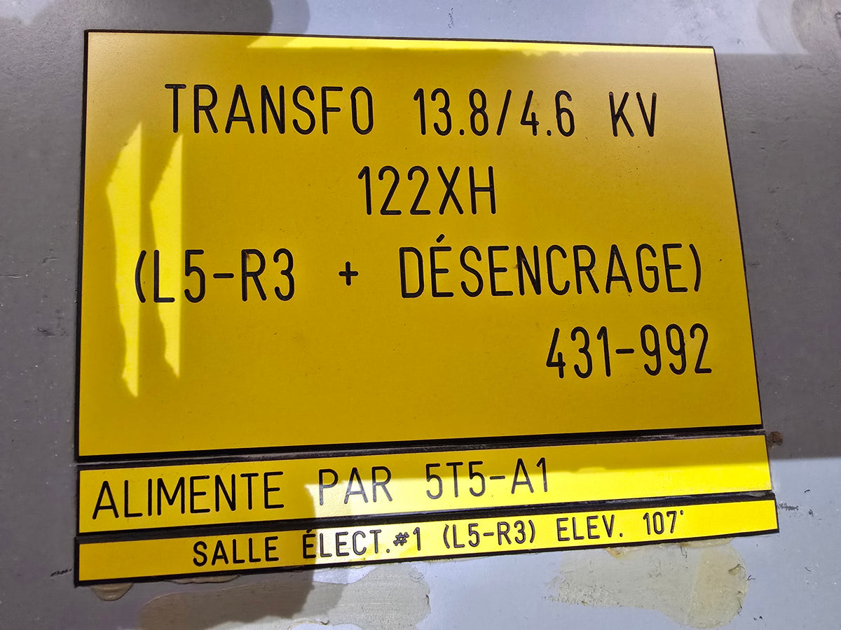 Westinghouse 82TSG018 ASL Transformer 5000 kVA 13.8 kV / 4.6 kV