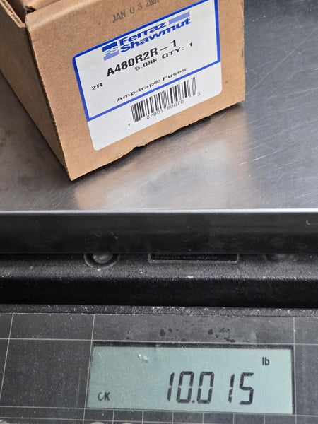 Ferraz Shawmut A480R2R-1 Amp-trap Current Limiting Fuse, 2400/4800 V 50/60 Hz - 5.5 kV - Interrupting Rating (Symmetrical): 65,000 A RMS - Minimum Interrupting Rating: 190 A RMS