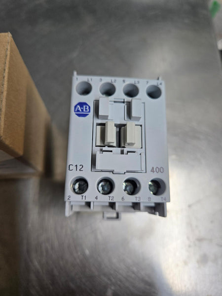 Allen-Bradley 100-C12D400 4-Pole Contactor, 690 V AC-1, 32 A - 110 V 50 Hz / 120 V 60 Hz - 8 kV - Main poles: 4 N.O. - Standard: IEC/EN 60947-4-1