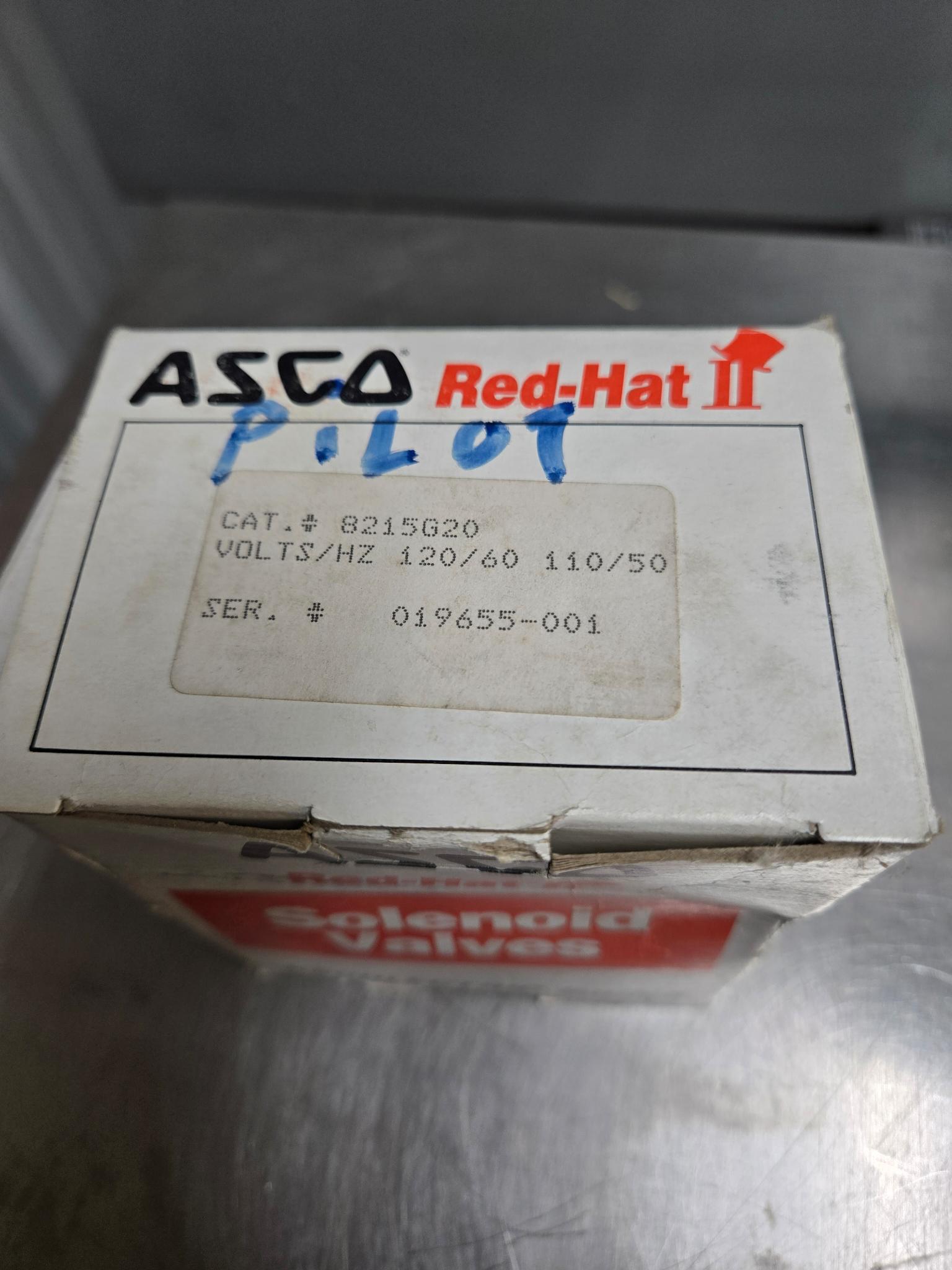 ASCO Red-Hat II 8215G20 1/2 in Fuel Gas Solenoid Valve, 120/60 Hz - 50 PSI - 10.1 W - 120 V 60 Hz / 110 V 50 Hz - Approvals: UL listed; FM approved