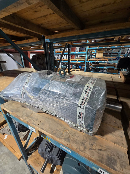 Reliance 60 HP HC2812ATC2 motor, wrapped overall view