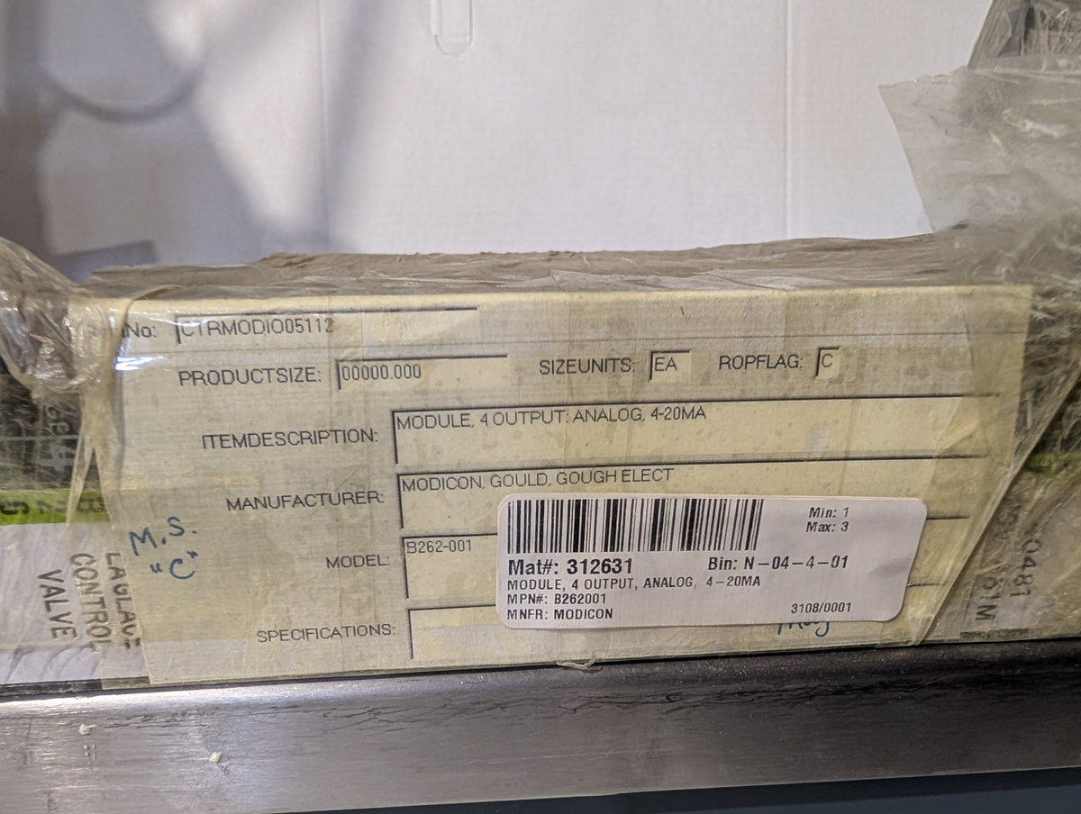 B262 Modicon Schneider AS-B262-001 B262 D/A CONVERTER 4 TO 20ma (Used) – ETI ...