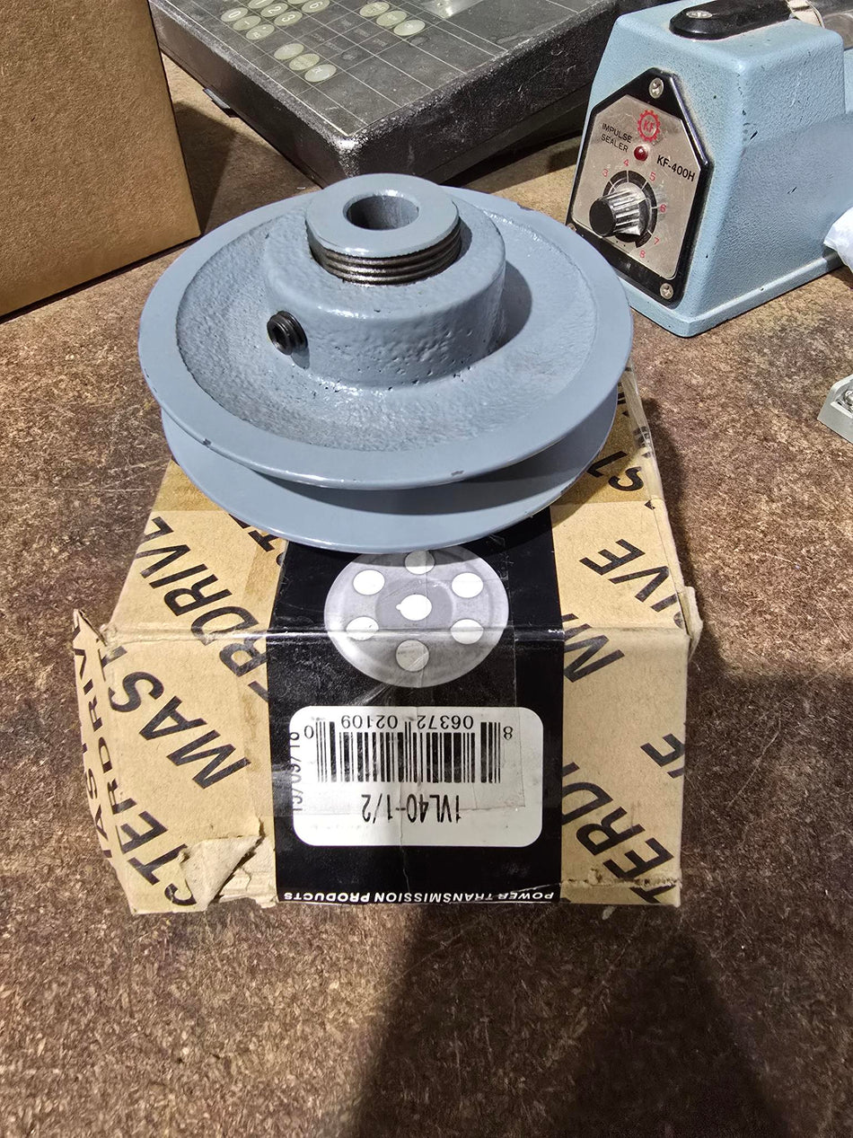 1VL40-1/2 Masterdrive Light Duty Adjustable Sheave 3.75" OD 1/2" Bore (NEW)