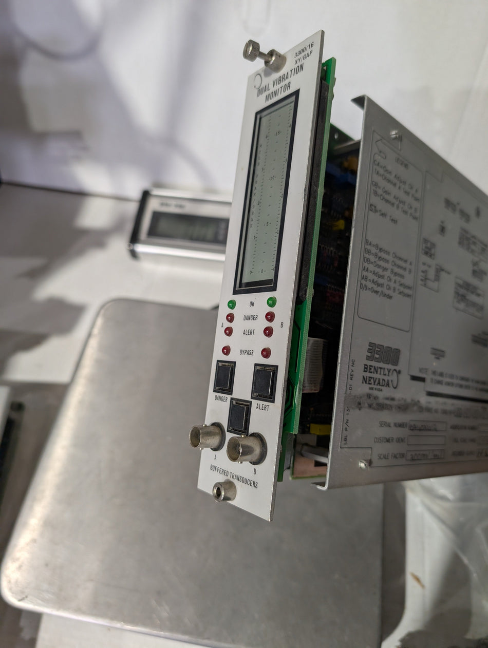 Bently Nevada 3300 Dual Vibration XY/GAP Monitor 16-02-01-01-01-00-00