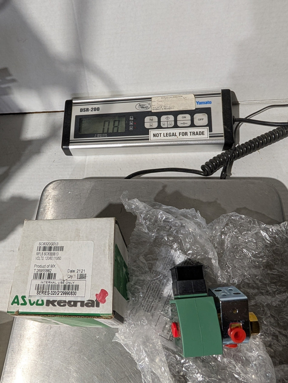 Asco Solenoid Valve SC8320G013, 1/8 inch, 120V/60Hz