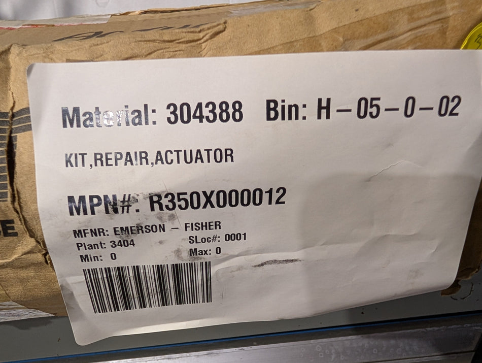 FISHER EMERSON ACTUATOR REPAIR KIT R350X000012