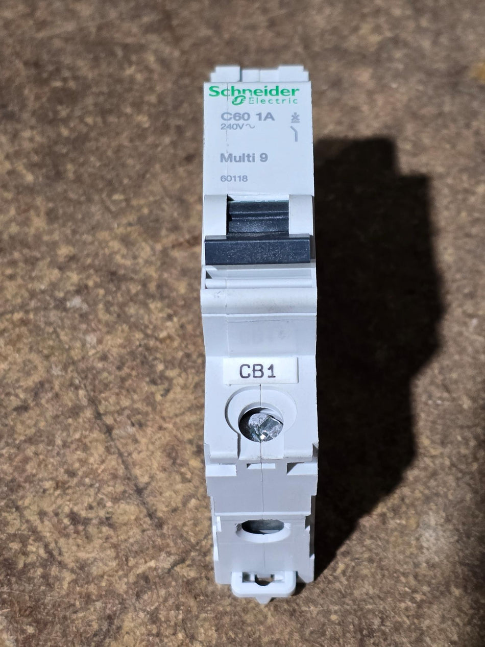Schneider Electric - Multi9 C60 Miniature Circuit Breaker , 1-Pole, 1A (USED)