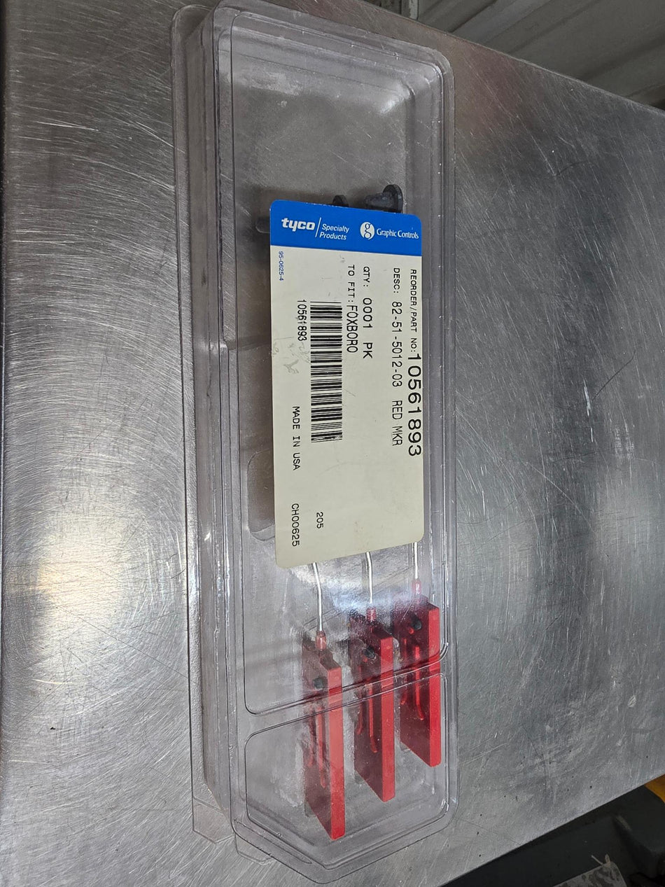 GRAPHIC CONTROLS 82-51-5012-03 RED 3 PACK TO FIT: FOXBORO, 10561893