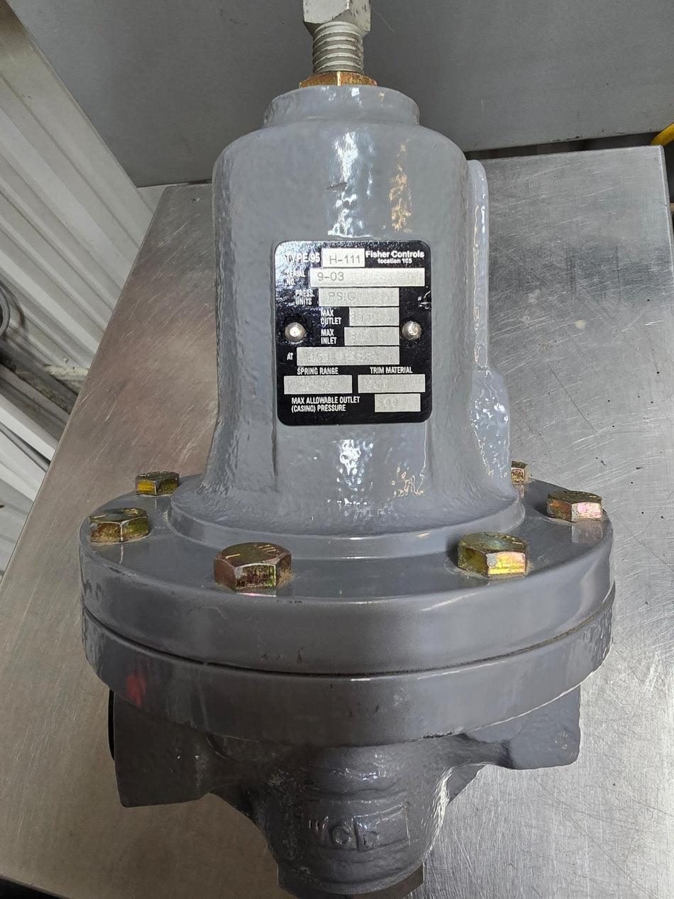 Fisher 95 H-111 Pressure Regulator Spring range 25-75, 1in Npt, Max outlet: 300psig, Max Inlet: 300 psig, Trim Material: SST