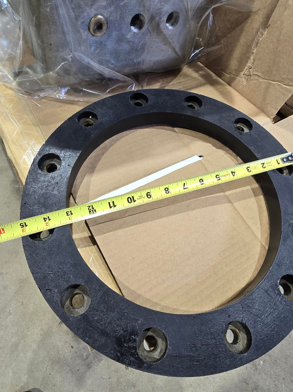 Pipe Mandrel Pig Spacer Disc 15-1/4" O.D, 11" I.D, 1-1/16" THICK, 12 BOLT PATTERN, HOLE CENTER TO CENTER 13.5"