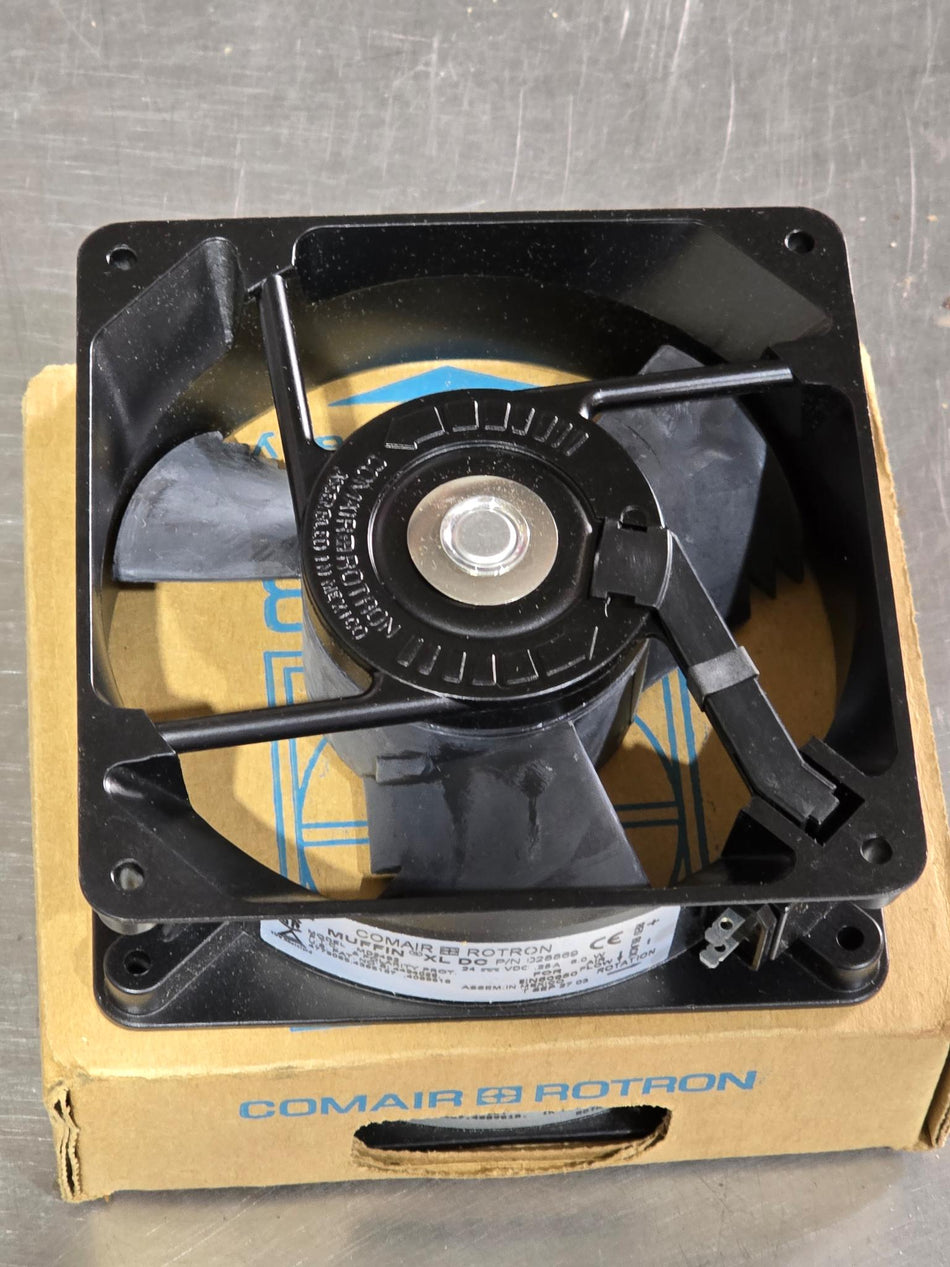 Comair Rotron P/N:028869 Model: MD24B2 DC Fan, 24VDC Terminals, Muffin XL Series, 6.0W, APPROX 4-3/4" X 4-3/4" X 1-1/2"