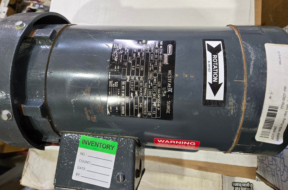 Westfalia-Surge 1 HP - 230V- 1PH - 3450 RPM - FR 56Y-80- TEFC - LZD 56A34F5514BP