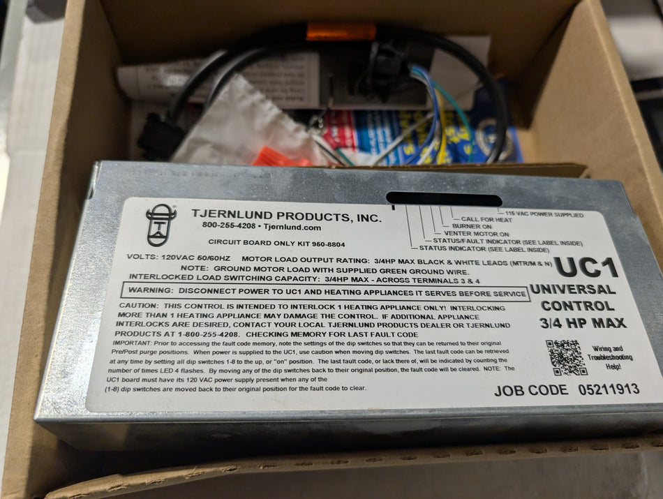 T Jernlund Products UC1 Universal Furnace Control Board 950-8804 Control 3/4 HP&nbsp;