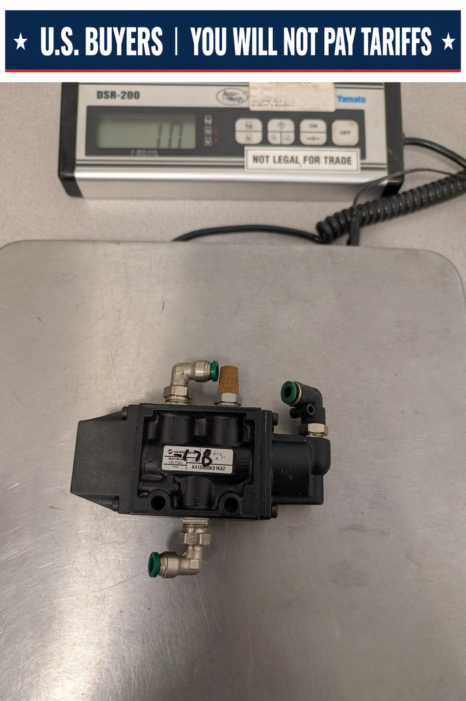 Norgren Pneumatic Valve Assembly - K41DA00KS1KA2 - 150 PSIG