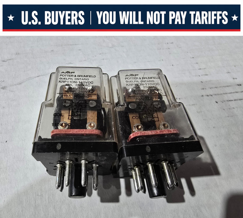 POTTER BRUMFIELD KRP14DN 120V COIL 8 PIN  (LOT OF 2 USED)
