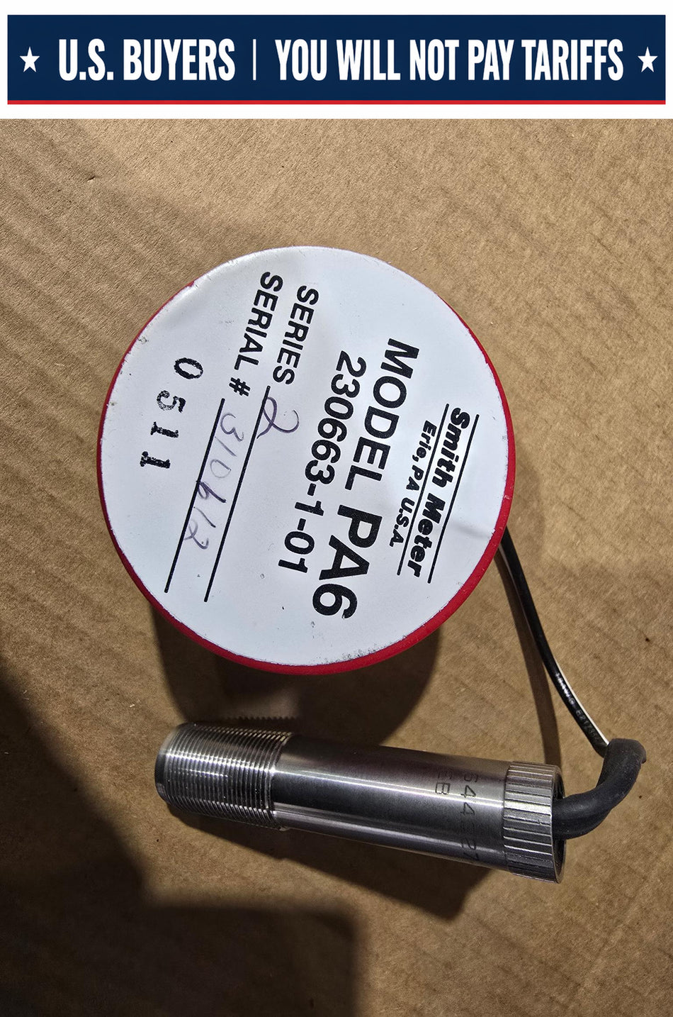 SMITH METER PA6 230663-1-01 PREAMPLIFIER WITH 644327-4-03 - COIL-PICK-UP WITH SMITH METER MODEL GP ENCLOSURE (USED)
