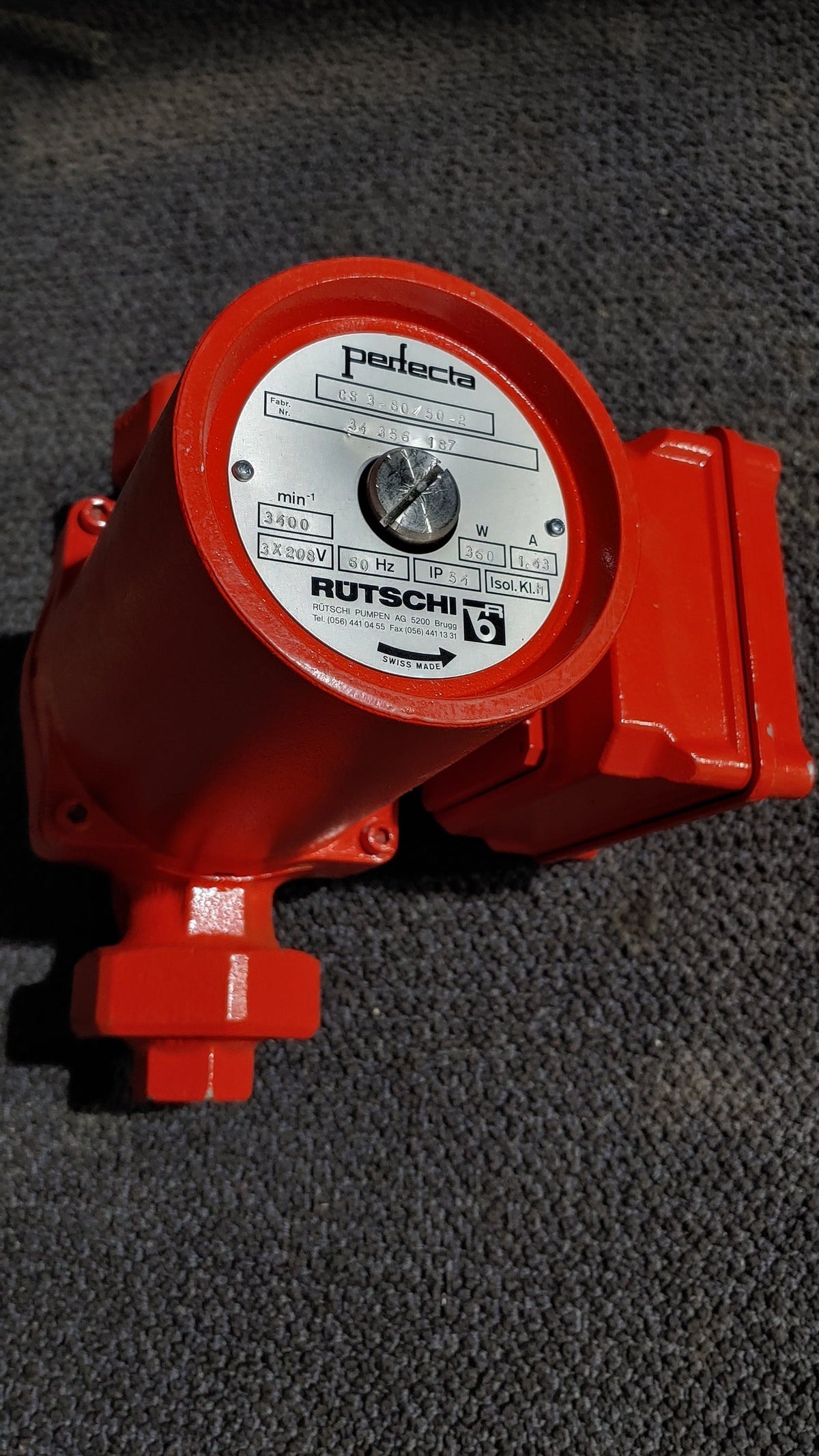 Rutschi Perfecta Circ pump CS 3-80/50-2 – ETI Sales