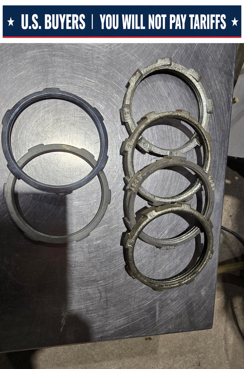 Conduit Locknut, 3 Inch "LOT OF 4 CAST AN 2 STEEL"